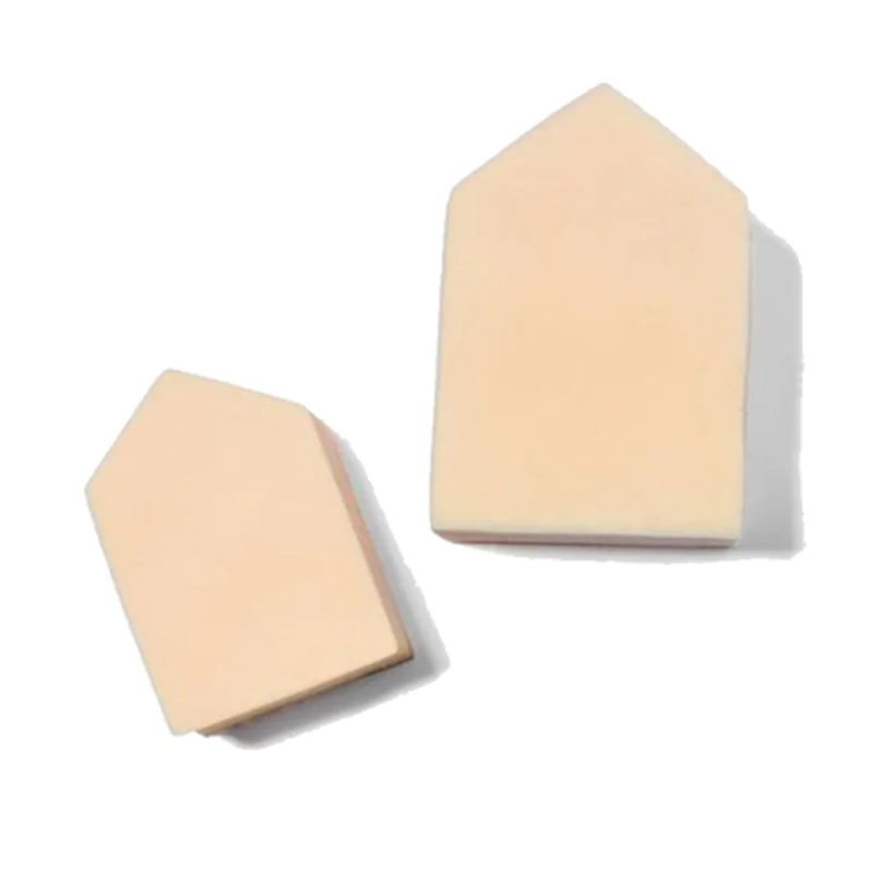 2022 Trends Travel Easy Carry Small Cosmetic Blending House Shape Puff Wedge Makeup Sponge Free Latex House Shape Powder Puff