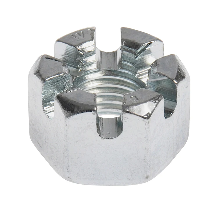 Global Export High Quality DIN937 M27 Q235 Galvanized Slotted Hex Nuts Tuerca Hexagonal Fabricas Grado 2  Castle Nut