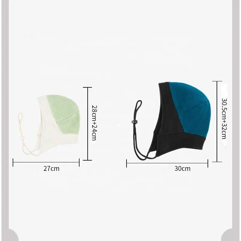 Parent-child polar fleece ear protection hat Riding warm winter skiing hat