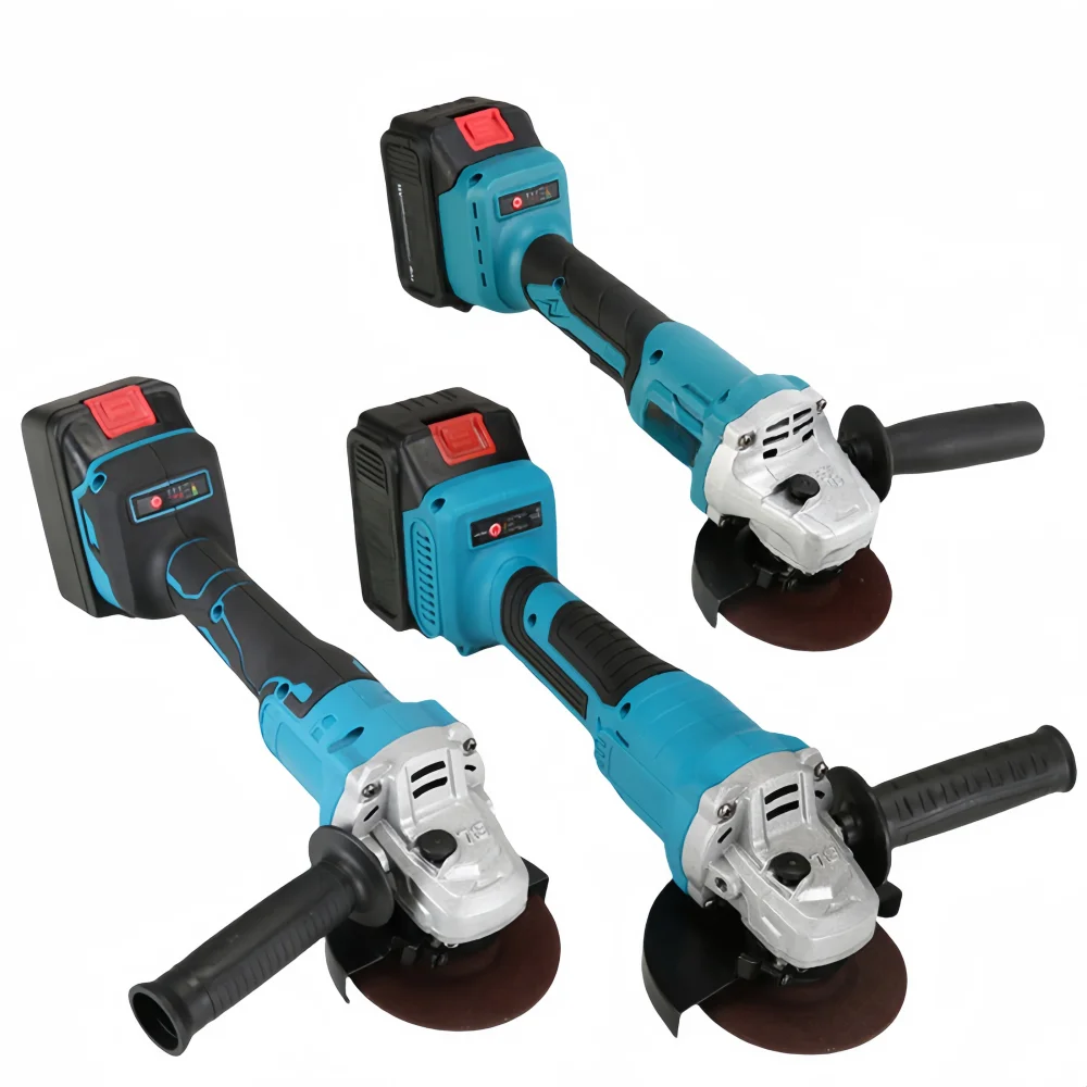 Industrial 18V Lithium Electric Angle Grinder Wireless Charging Battery Powered Polishing Machine Play Mill Tool