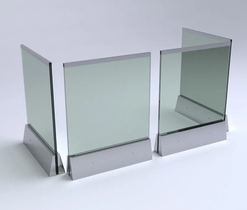 Frameless Aluminum U Channel Glass Railing For Balcony