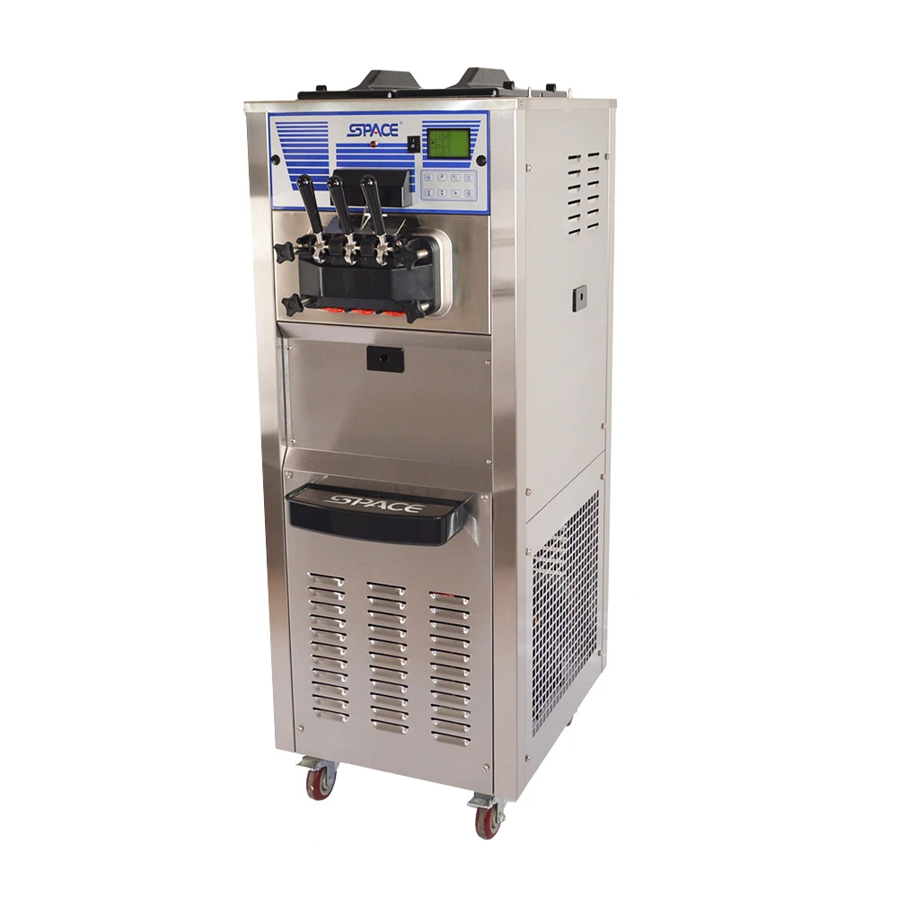 
China Supplier floor standing soft serve ice cream dispneser ice cream machine 2 flavors 