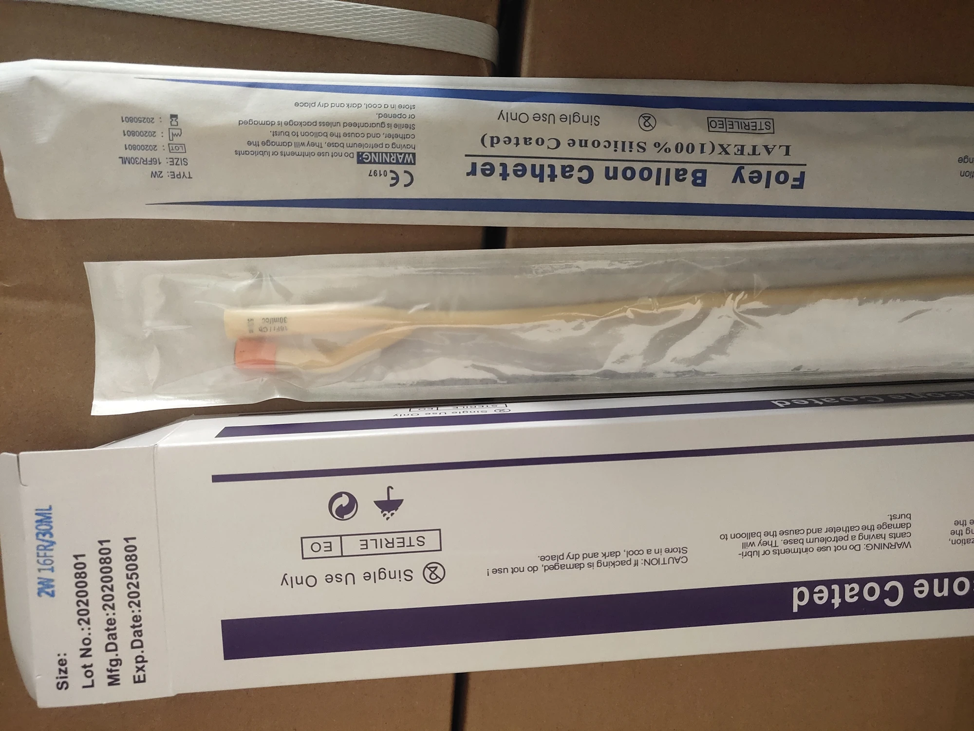 Stocked Latex Urethral Foley Balloon Catheter 14FR 16FR 18FR 22FR