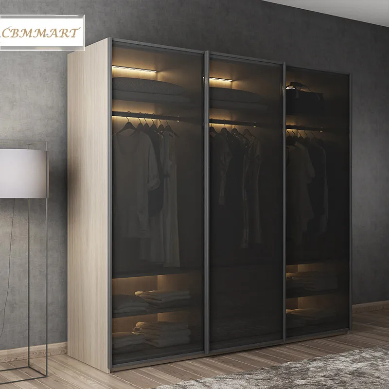 CBMMART стеклянная дверь спальня алюминиевый шкаф дизайн для