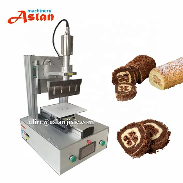 Automatic Ultrasonic Swiss Roll Cream Cutting Dividing Machine/bakery Dessert Bread Splicer Machine