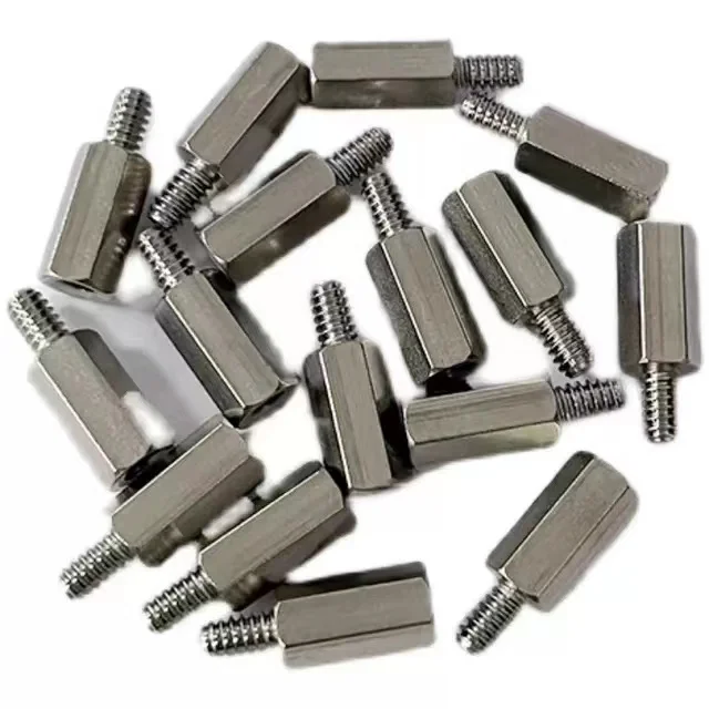 304 stainless steel 4#40 inch custom CNC machining parts hex round threaded standoff spacer standoff spacers bolts