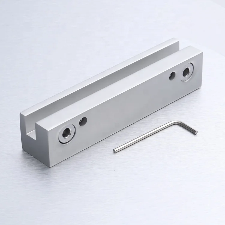 China Factory High Quality Wall Mount Metal Aluminium Satin Finish Glass Accessories Sign Holder with Clamp