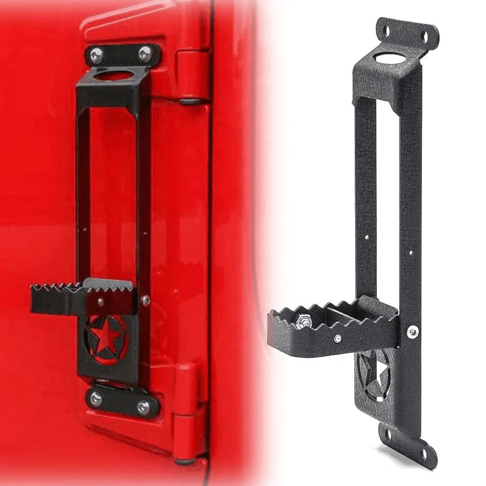 Car Folding Door Hinge Foot Pedal Peg Rest Door Hinge Step Metal Folding Foot Peg Metal For Jeep gladiator JL JK