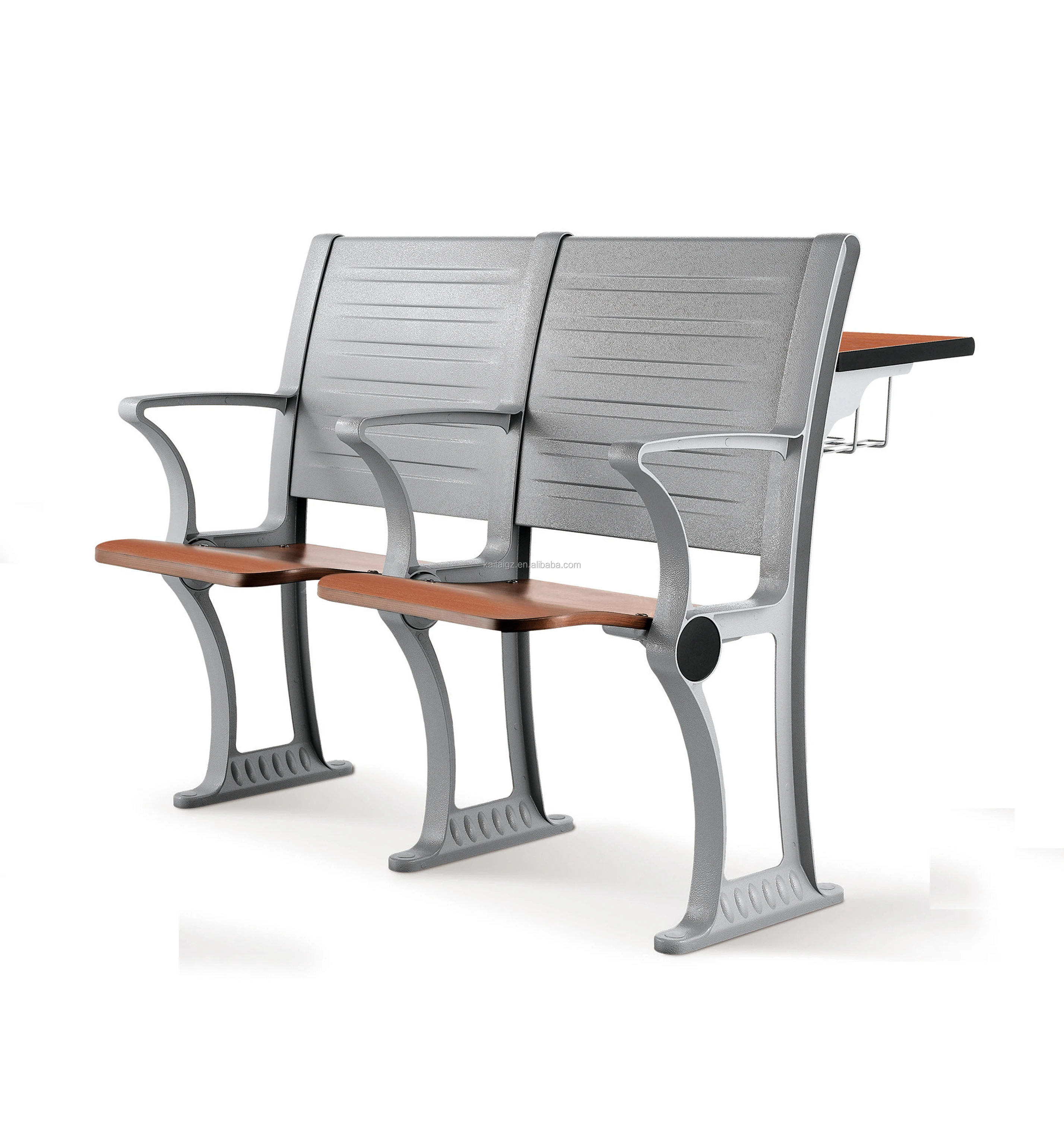 
KT-302F Folding school furniture study chair with writing pad 