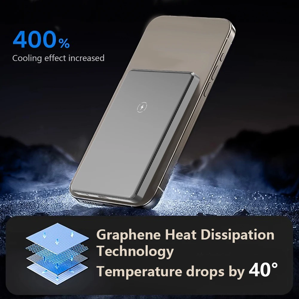 2024 Hot Selling Gift Mini Portable  Power Bank 10000 Mah Magnetic Wireless Power Bank Ultra Slim Power Bank With Logo Custom