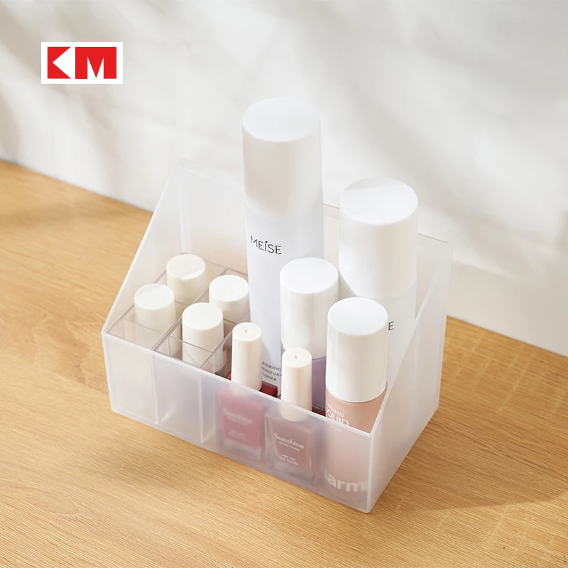 KM5112 Makeup Storage Box Bathroom Vanity Shelf Countertop Make Up Brushes  Box Jewelry Storage Box
