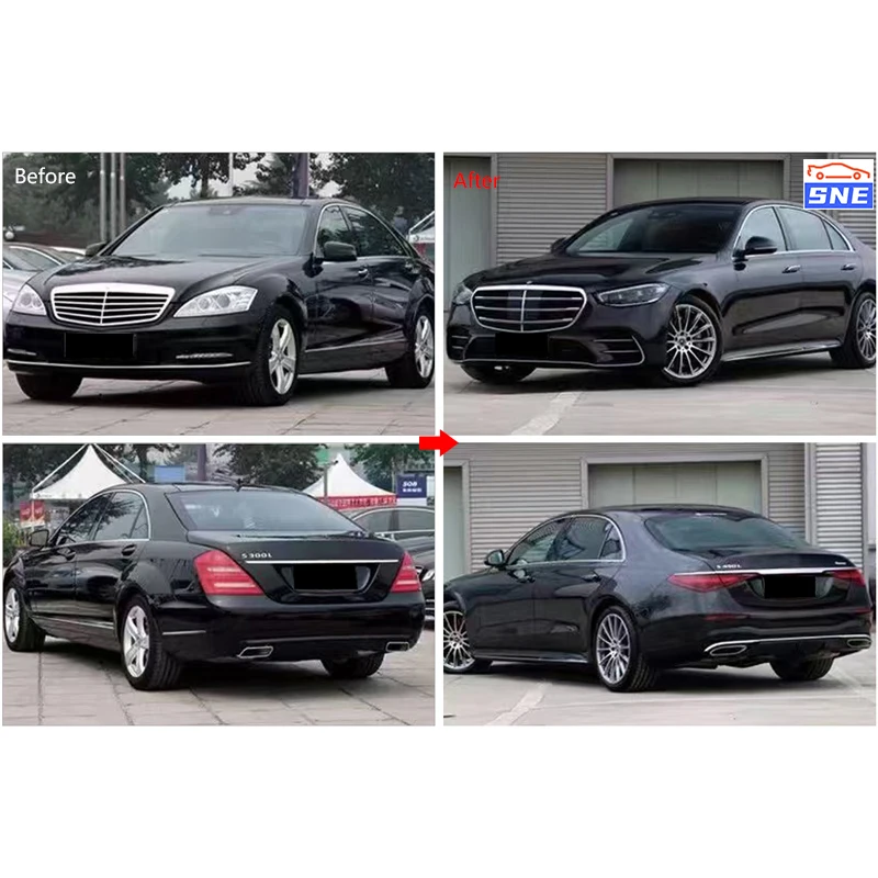 Auto Car Side Skirt Front Rear Bumper Hood W223 S450 AMG Bodykit Full Conversion Body Kit For Mersedes-Benz S Class W221