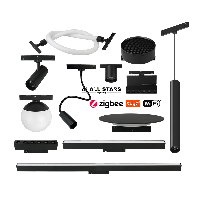 High Quality Grille Light Ultra Narrow Magnetic LED Folding Flood Light  Track Reading Wall Lamp Magnetic Track Rail System