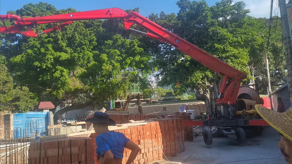 Factory price hot products Changsha of China  concrete trailer boom pump cement boom pump