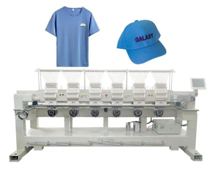 
6 Head Embroidery Machine 6Head 12 Colors Double Sequin Computerized Embroidery Machine Maximum Speed 1200 RPM sewing machines 