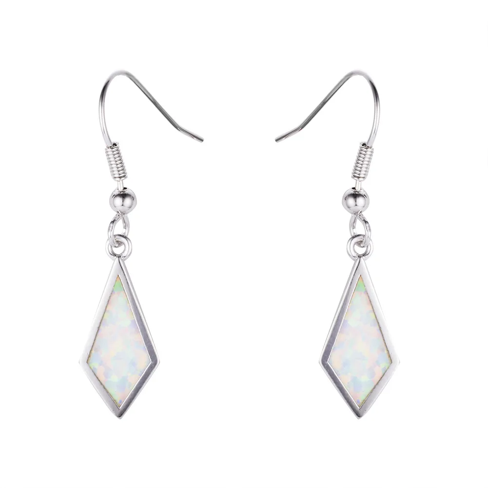 JCA Thermal Design brass silver plated cerulean Opal earrings custom jewelry for women gifts for her