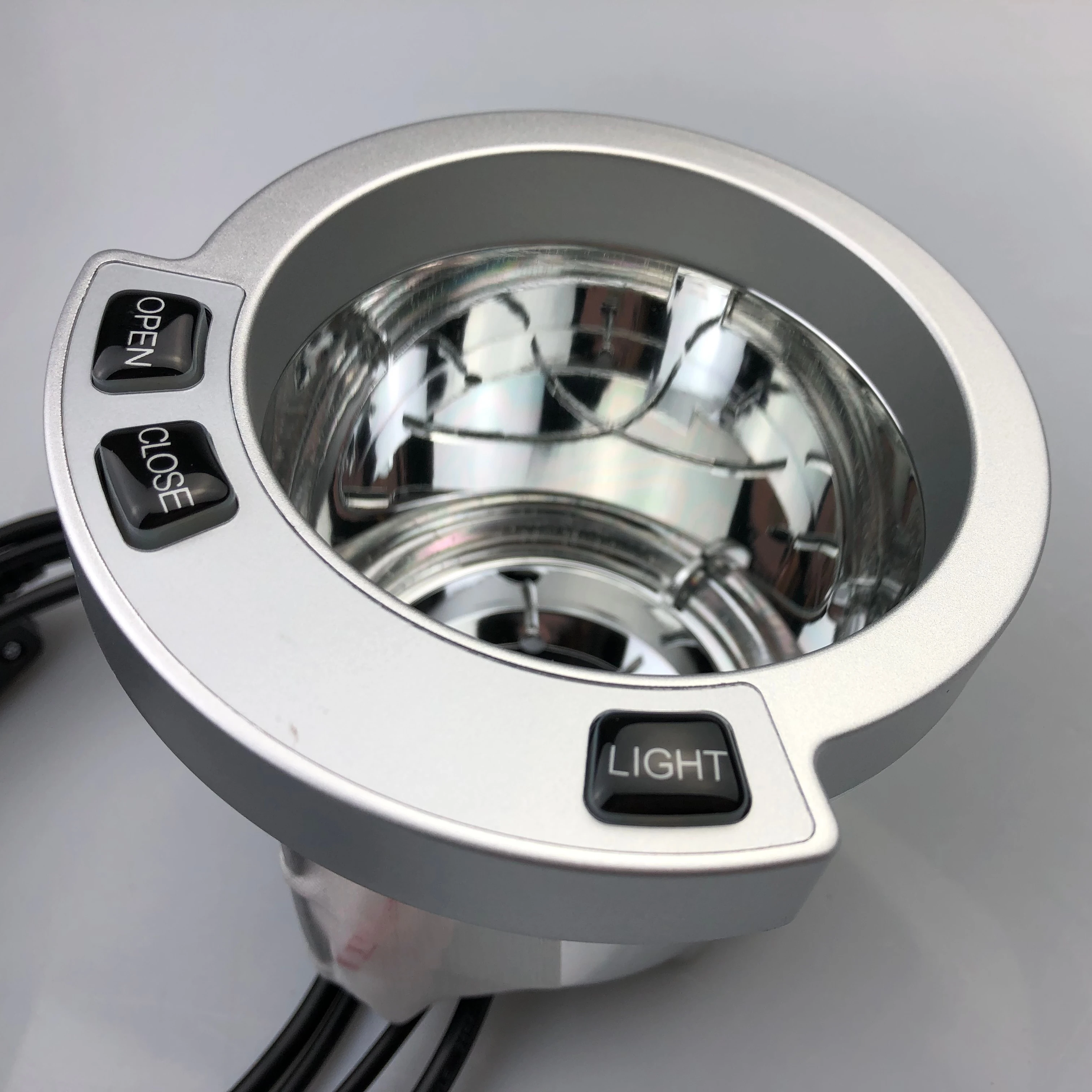 three buttons automatic multifunctional cup holder  silver color cup lifting