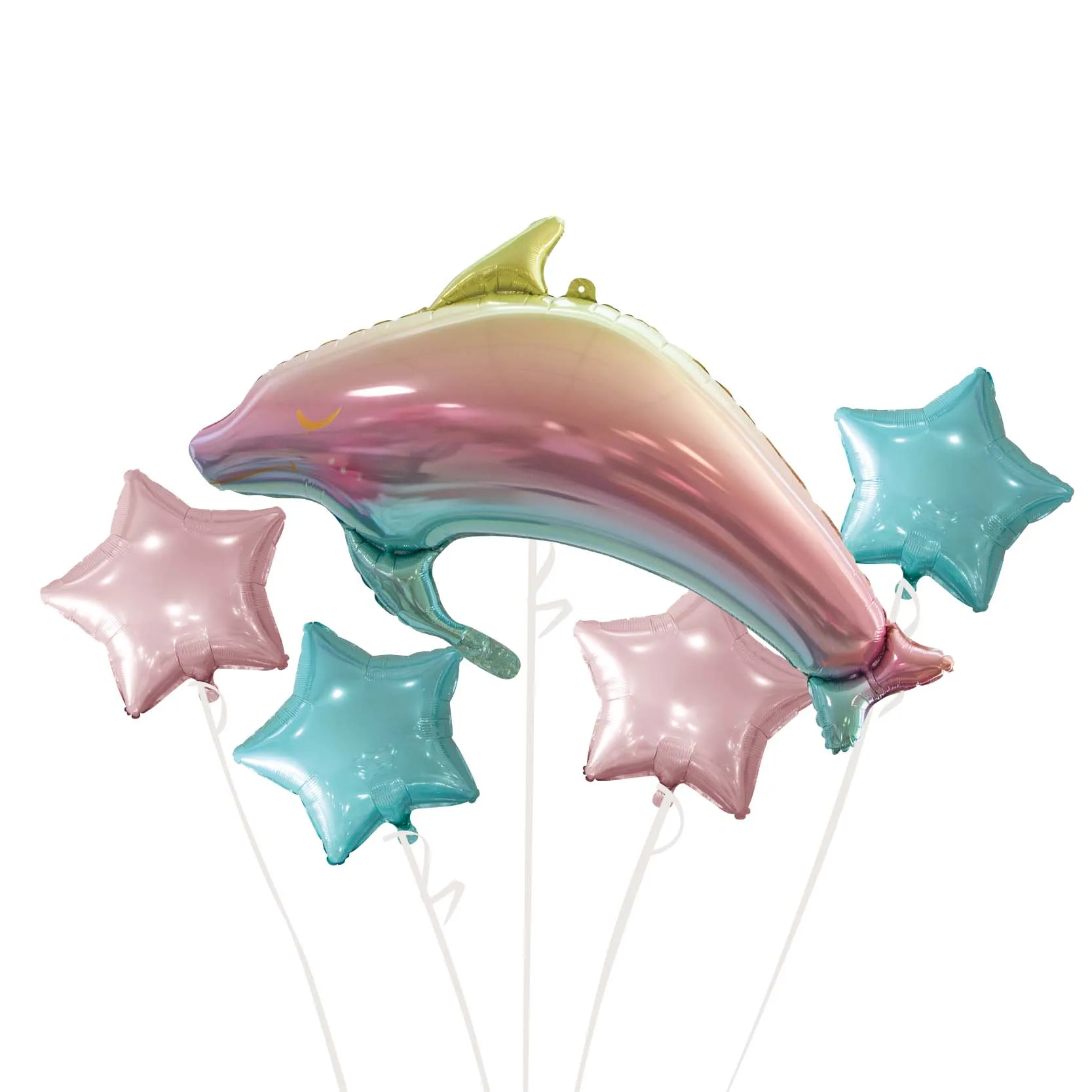 5Pcs Foil Balloons Set Party Supplies Multicolor 18inches Round Star Shape Unicorn Birthday Cake Ring Pink Heart Balloons Set