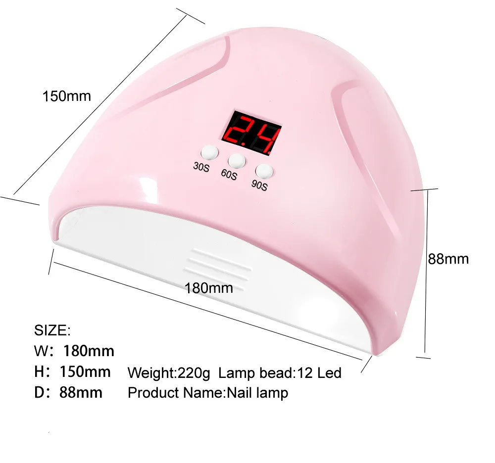 
Hot Selling UV lamp lights digital nail art machine factory price 36W LED UV lamp 
