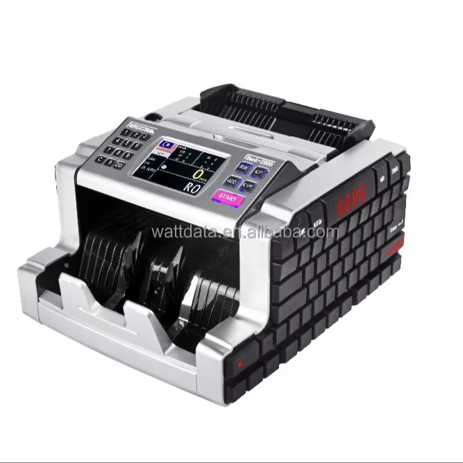 TFT  Cash Counting Machine Money Counter Currency Discriminator Counter Mixed Automic smart money counter