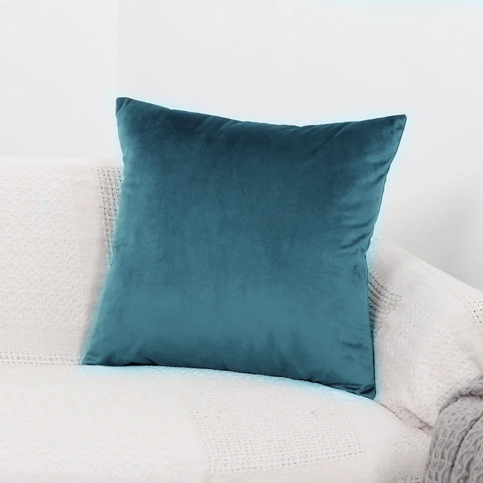 Green Yellow Pink Gray White Black Home Decorative Sofa Throw Pillows Luxury Blue  Velvet Cushion Cover Pillow Cover Pillow Case