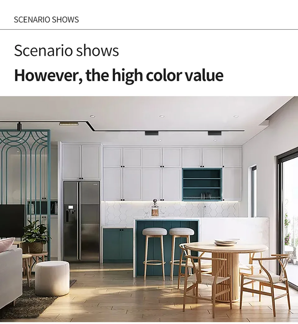 1m 2m 3m 48V Rail Modular Design Surface Mounted LED Magnetic Spot Light Track Lights Lighting System led magnetic Track Rail