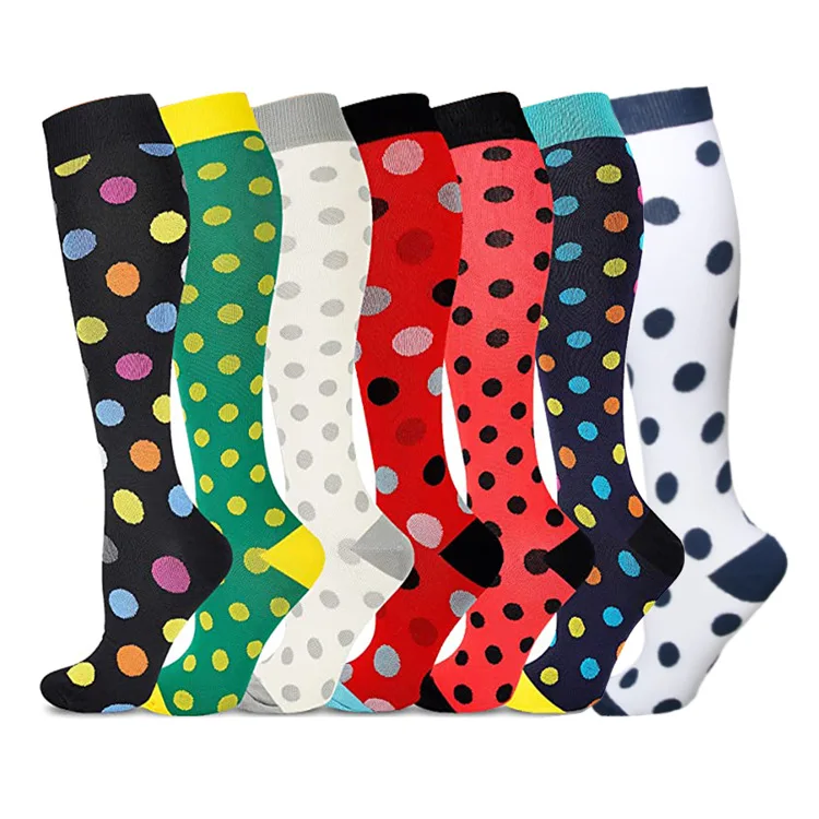 Low MOQ Custom Logo Knee High Women Men Sports Make Your Own Compression Socks Drop Shipping For Running