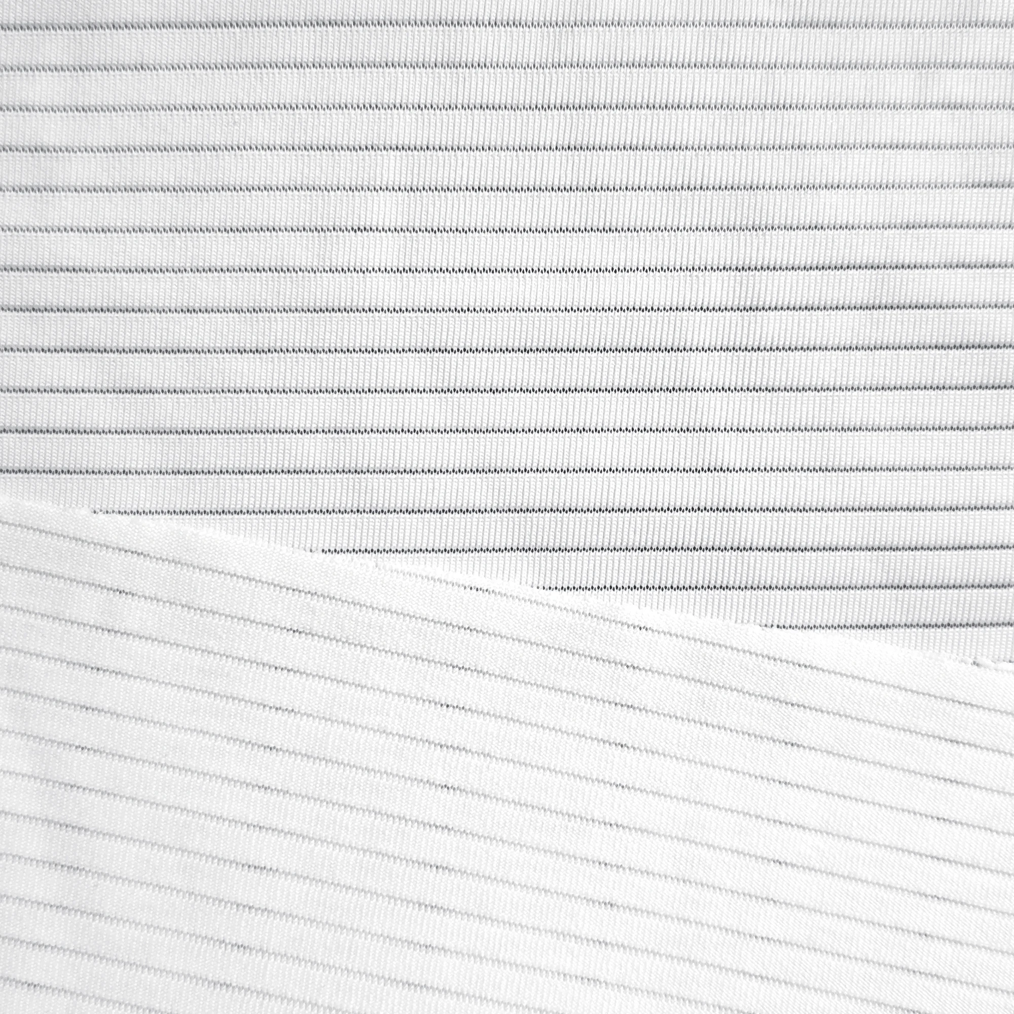 Custom Wholesale 180gsm 91% Polyester 3% Rayon 6% Spandex Knit Jacquard Sprout Stripe Jersey Fabric For Underwear Golf T-shirt