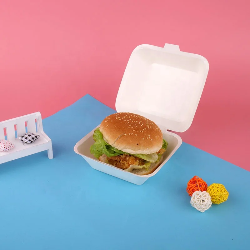 Custom greaseproof foldable paper fast food burger packaging box