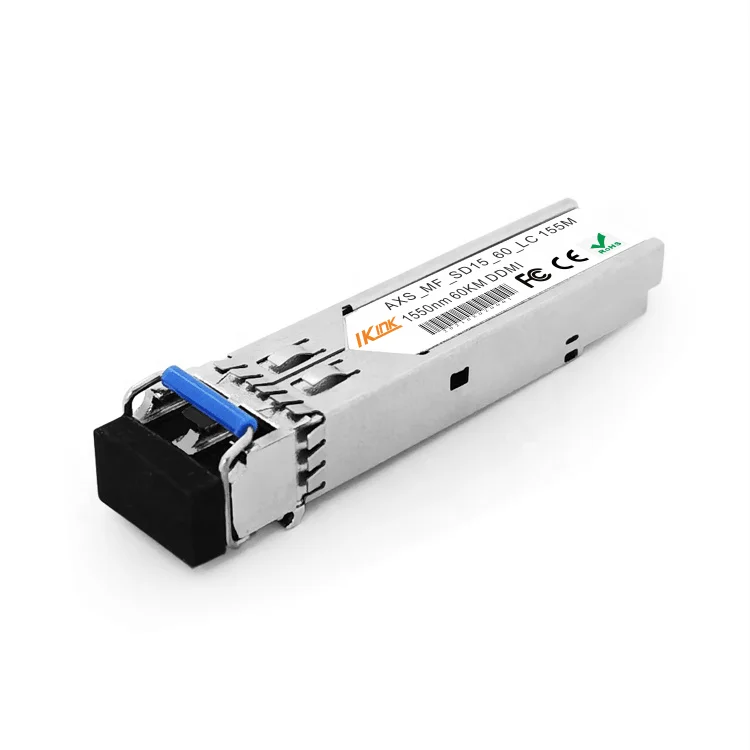 Brand Compatible 155M Single Mode Double Fiber 60km T/Rx1550nm DDM SFP Industrial Fiber Optic Module