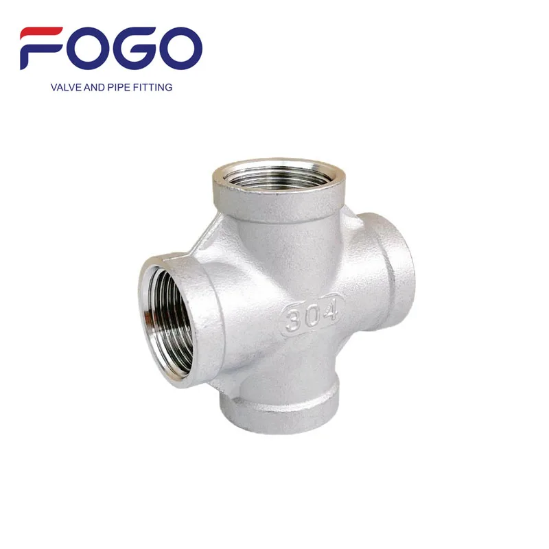 304 stainless steel plumbing fittings four-way inner wire 316 cross direct head water pipe thread four-way connector