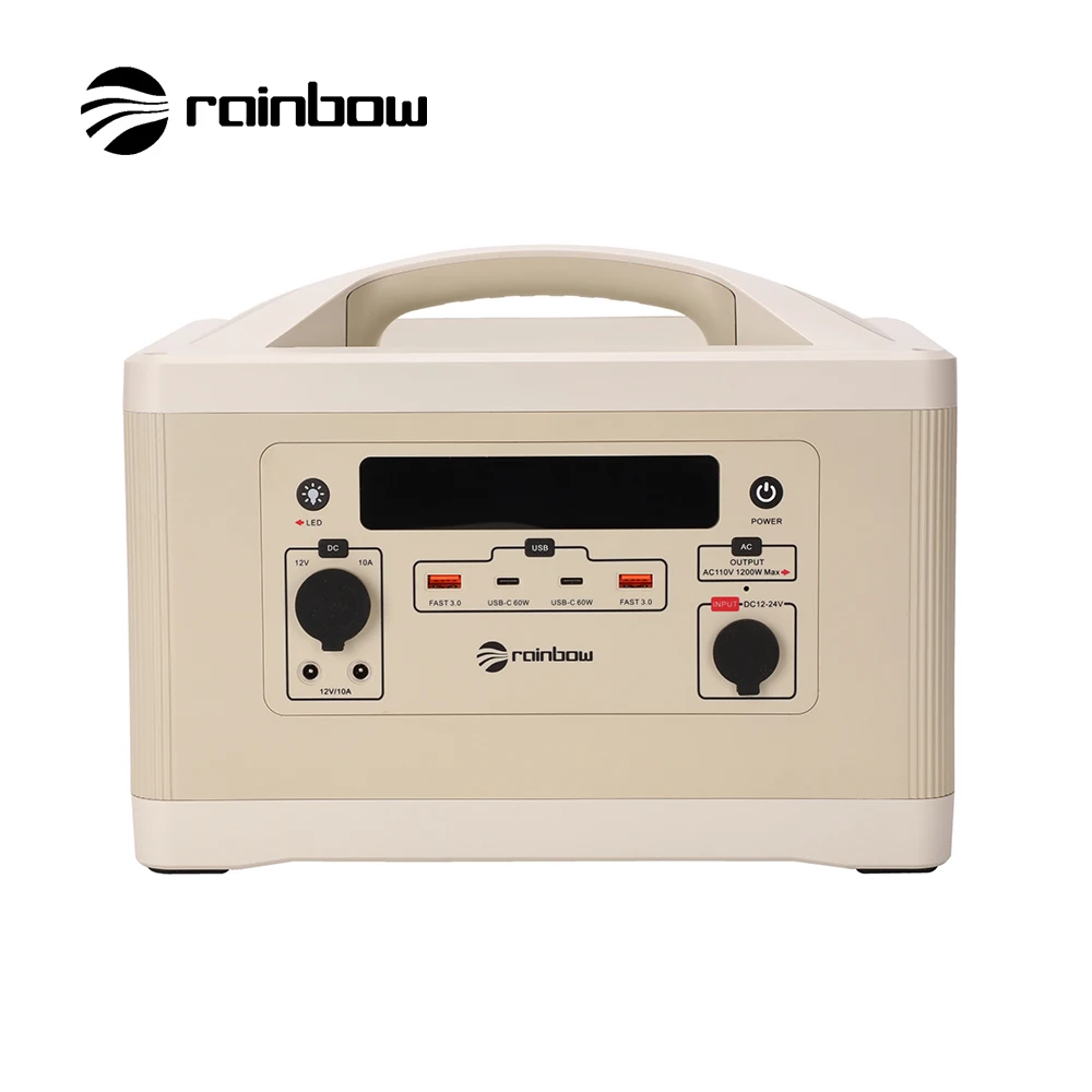 Best Outdoor Power Supply 1200W Lithium Ion Energy System Charging Rechargeable Portable Power Station For Laptop