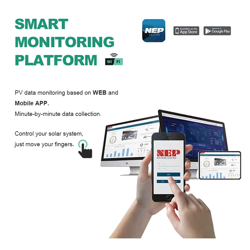 NEP Micro inverter 1000W MPPT on grid solar grid tie Built in Wi-Fi monitoring balkonkraftwerk solar micro inverter
