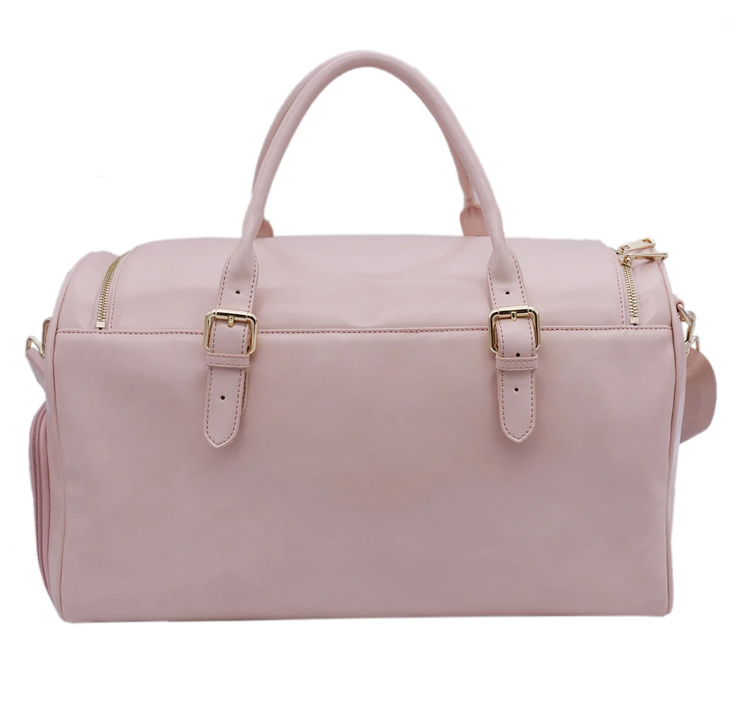 Waterproof PU leather Weekender Travel Bag Leather Handle Sports Duffel bags