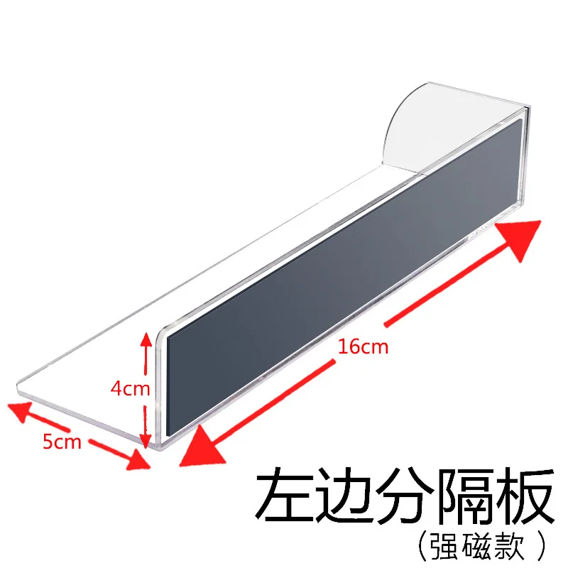 Supermarket Acrylic Display Divider Organizer Transparent Plastic Merchandise Shelf Baffle Polish Decorative Display Stand Use