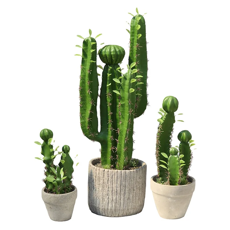 Cactus Plants Factory Direct Bonsai Cement Artificial Cactus Plants CAB0001
