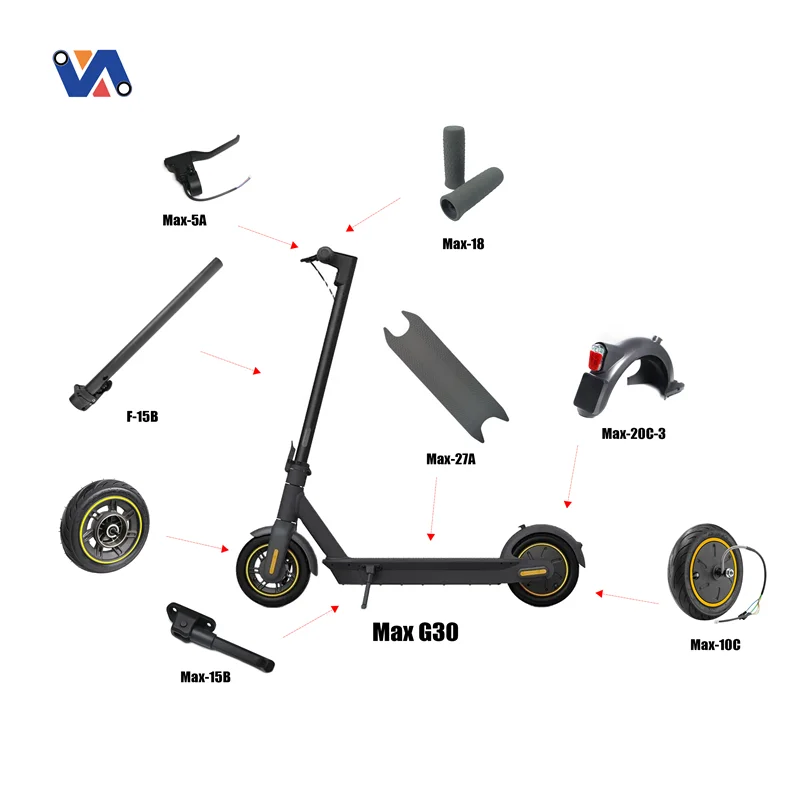 New Image Electric Scooter Spare Parts Various Repair Accessories For Max G30 Electric Scooter Replace Parts