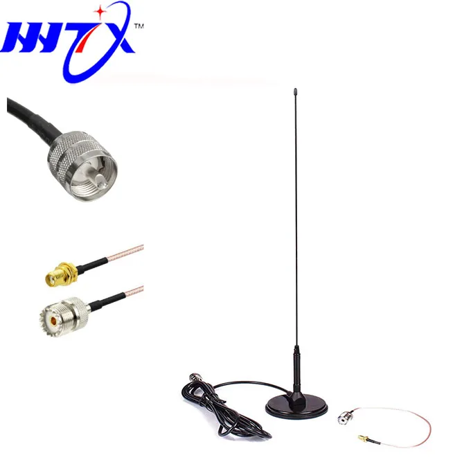 Dual band 145/435M UT-72 magnet mount amateur mobile radio spring coil whip antenna for UV5R UHF/VHF SMA female