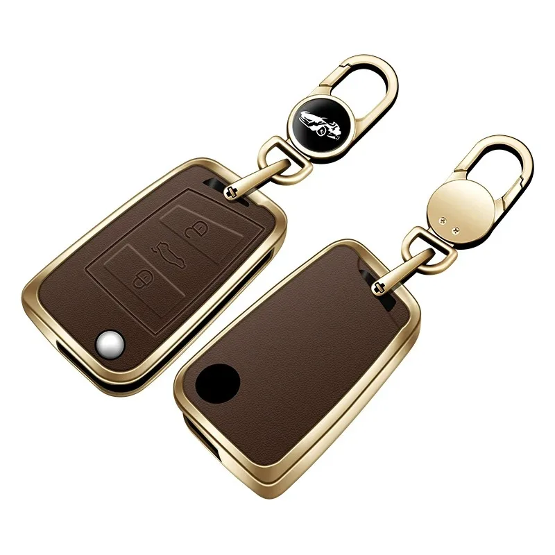 Metal Car Key Case For VW VOLKSWAGEN Car Keychain Keys Bag Cover Car Remote Key Accessories
