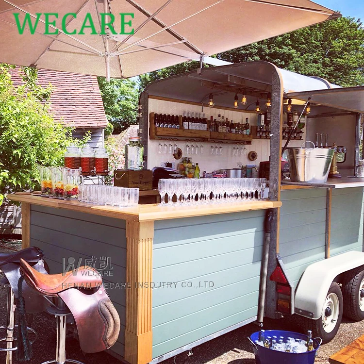 WECARE Hot Sells CE Food Trailer Trucks Mobile Kitchen Coffer Beverage Catering Trailers for Sale