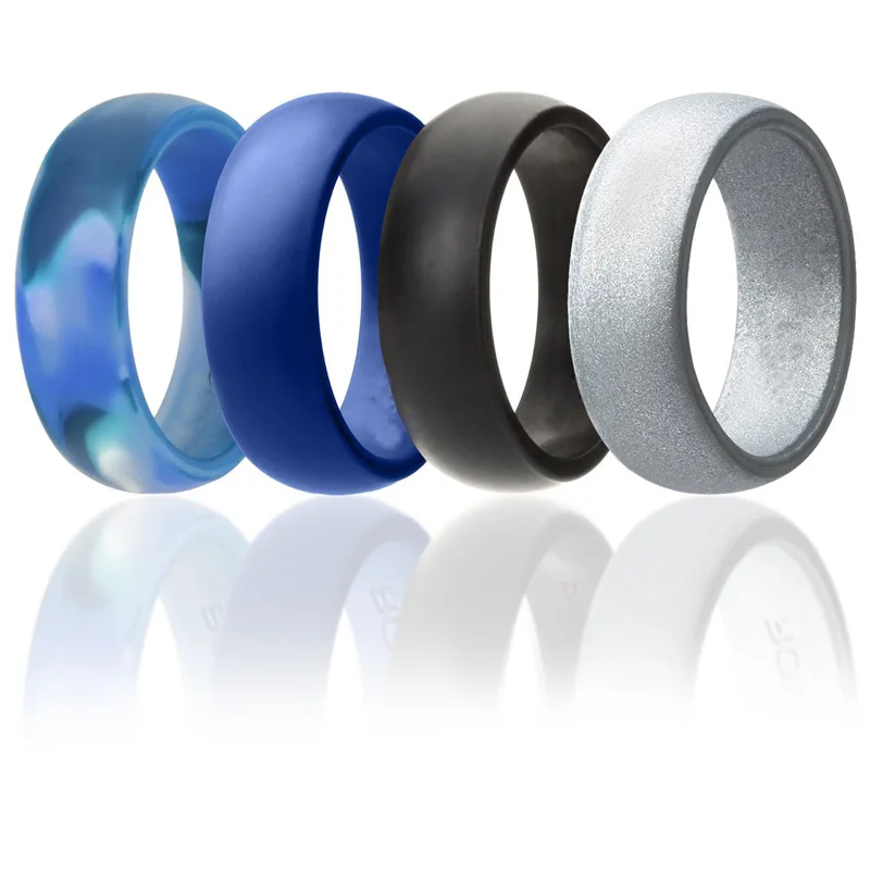 v shaped grooves 2mm thicken comfortable rubber wedding bands men durable waterproof yoga training gym exercise silicon rings