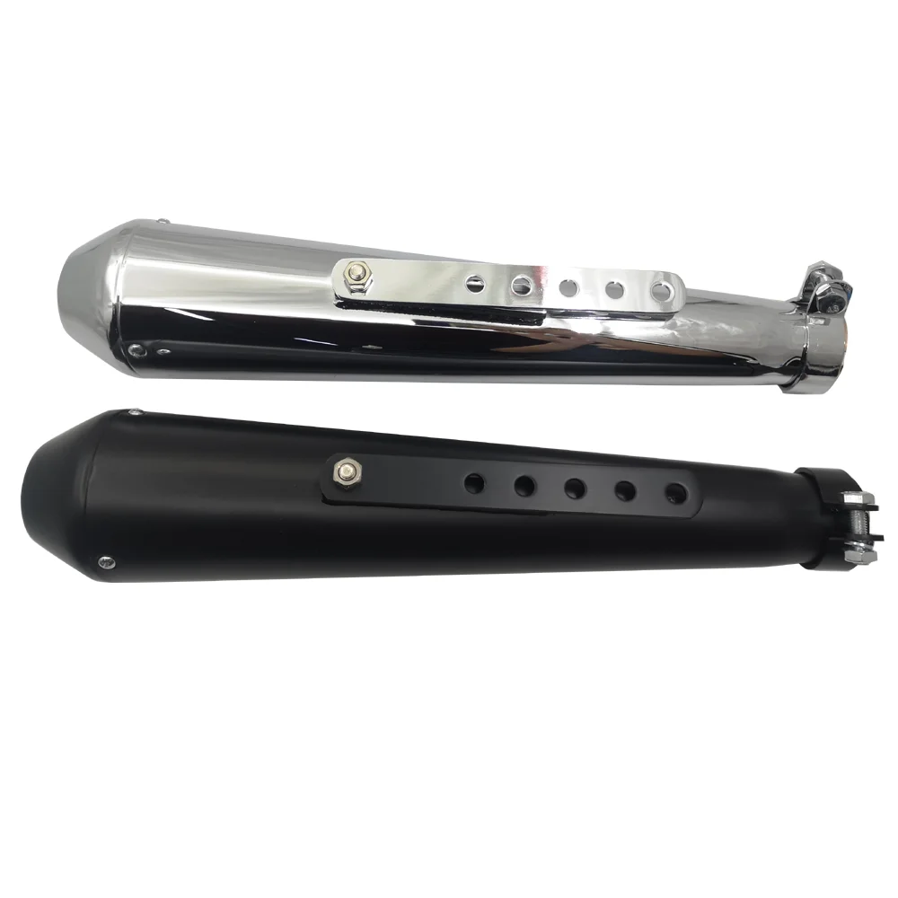 New Universal Vintage Retro Motorcycle Exhaust Muffler Useful Pipe Antiqued Racing Case Silencer