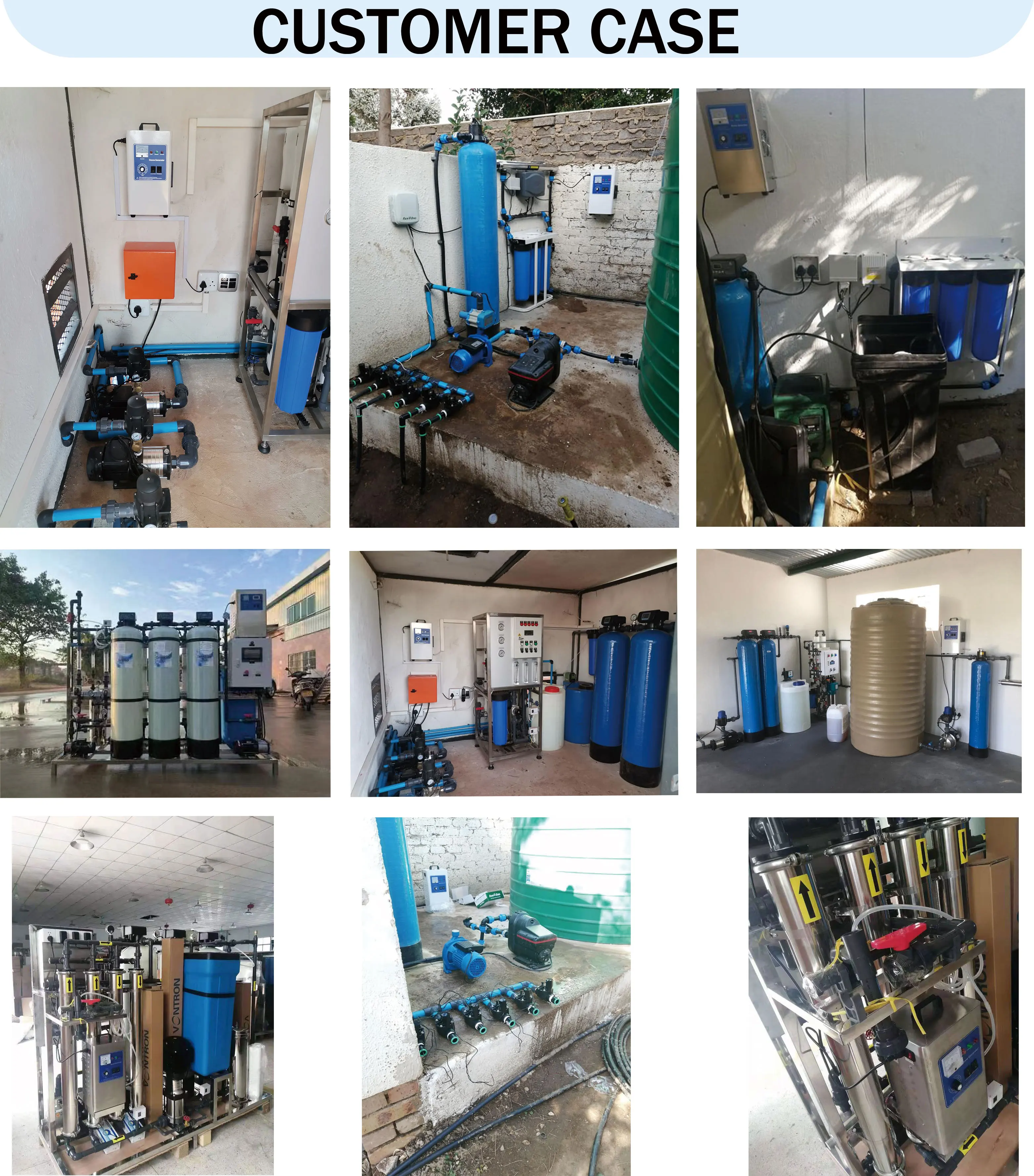 Qlozone Automatic Reverse Osmosis 500L/H Drinking Water Purification RO System Pure Water Treatment Filtration Machine