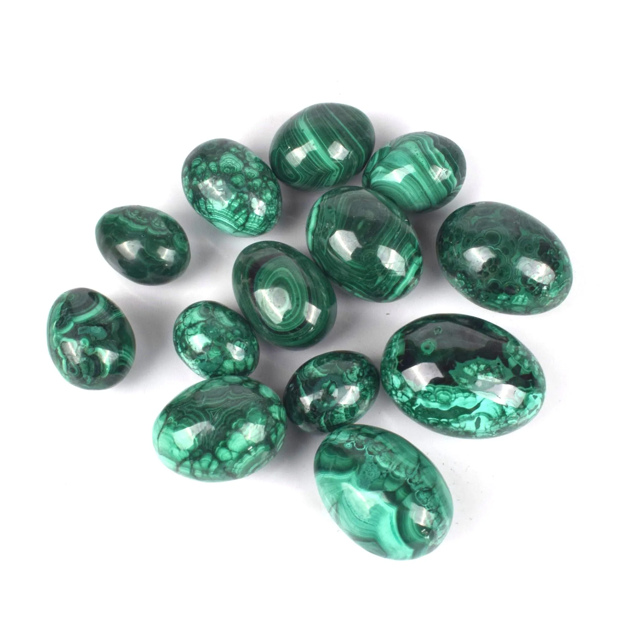 Wholesale Natural Crystal Egg Carving Malachite Carved Polished For Decoration