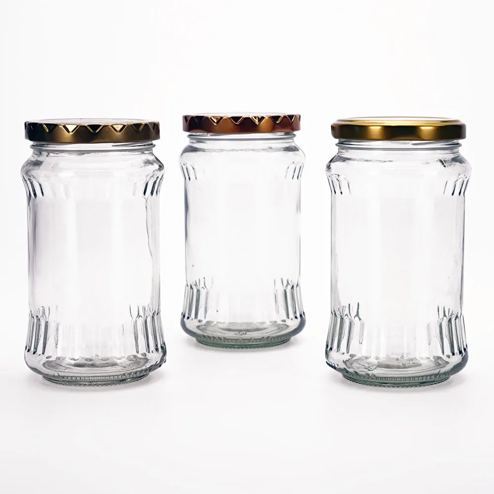 Прозрачная банка для медовых конфет VISTA с индивидуальным дизайном 350 мл стеклянная варенья маринок контейнер бутылок металлической поворотной крышкой