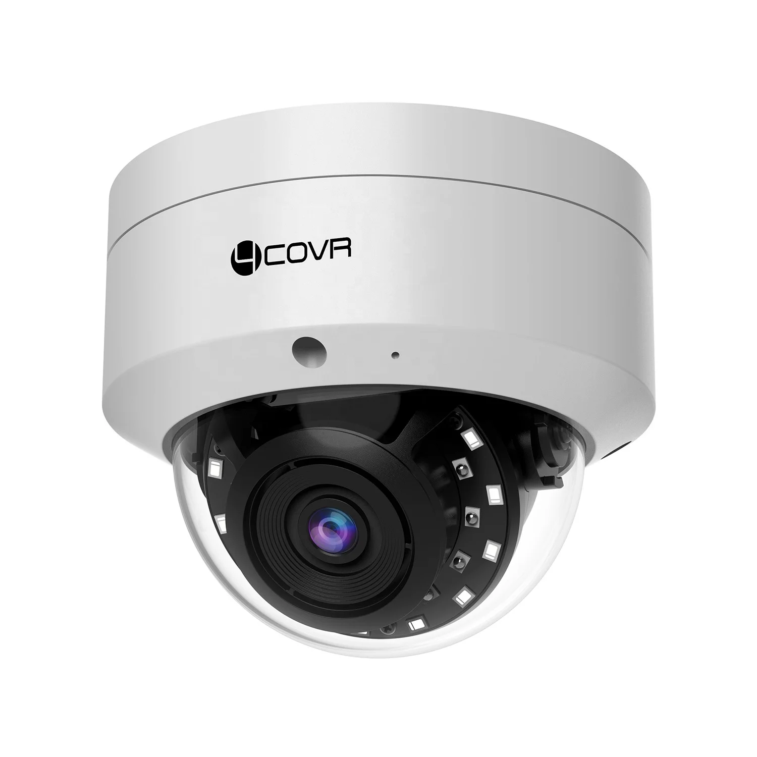 4COVR Vandal-proof IP67 Dome Mic AI Person Detection Wide Angle IR Night Vision Business Home 5MP PoE Security Camera IP Outdoor