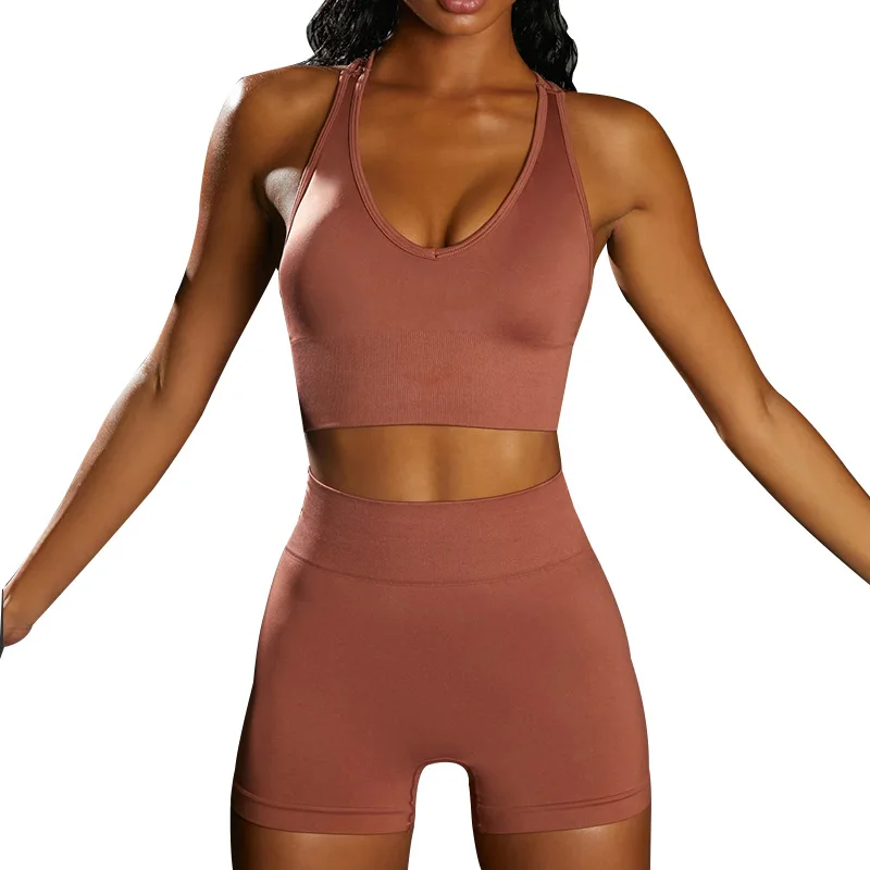 2021 high waist spot ladies fitness two-piece tight yoga set