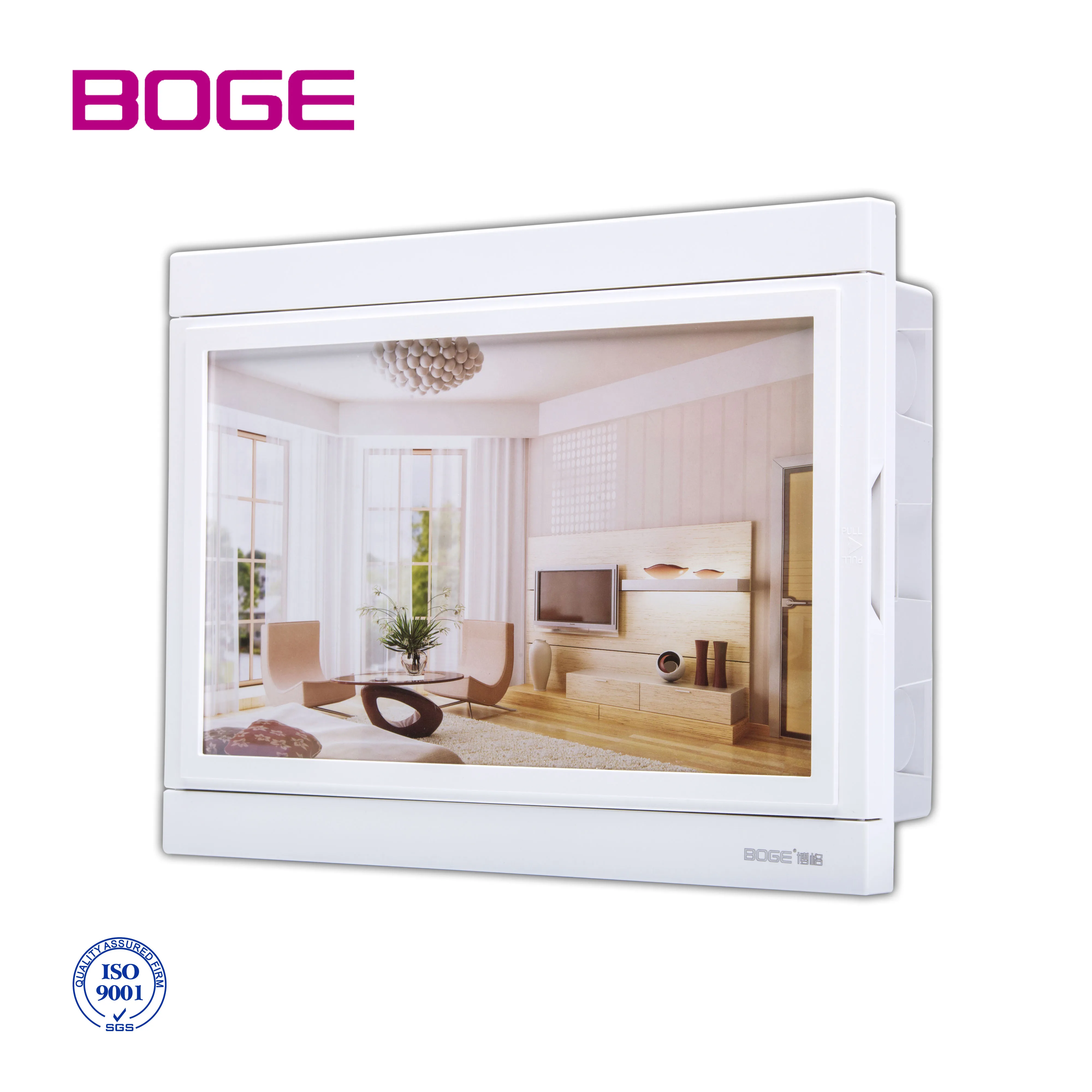 BOGE Wholesale PC Plastic 13 Ways Power Flush Mounted MCB Distribution Box with Picture Replaceable