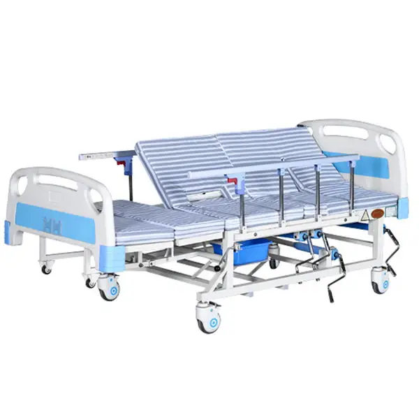 Wholesale Medical Equipment 3 cranks 5 Functions Manual Hospital Bed with Toilet