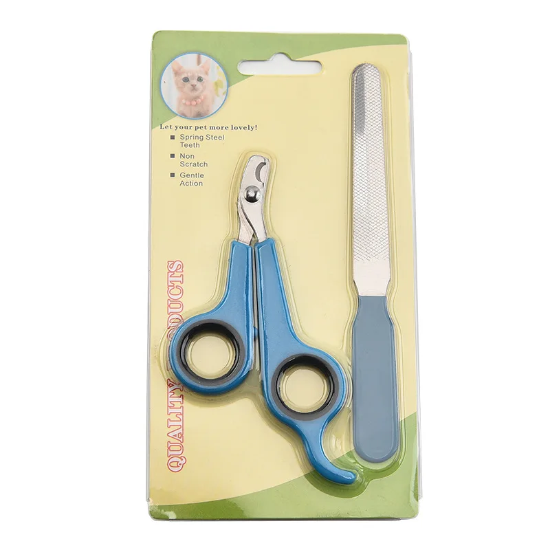 Professional Stainless Steel Dog Cat Nail Clipper Trimmer with file Pet Nail Scissor Cutter Grooming Tool